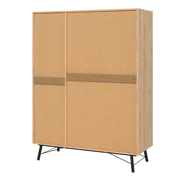 Ry Wardrobe 3 Doors + 3 Drawers in Jackson Hickory Oak - TidySpaces