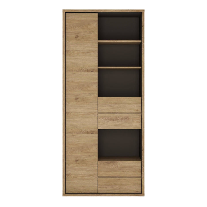 Shetland Tall wide 1 door 4 drawer bookcase - TidySpaces