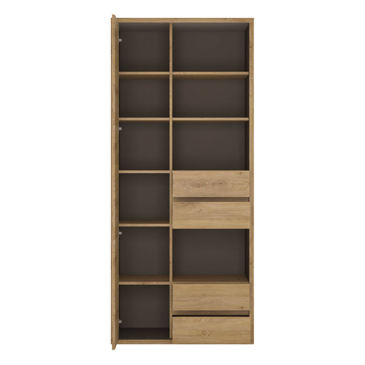 Shetland Tall wide 1 door 4 drawer bookcase - TidySpaces