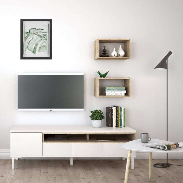 Wall Shelf Unit in Oak - TidySpaces