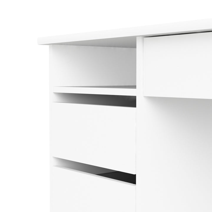 Function Plus Desk (3+1) handle free Drawer in White - TidySpaces