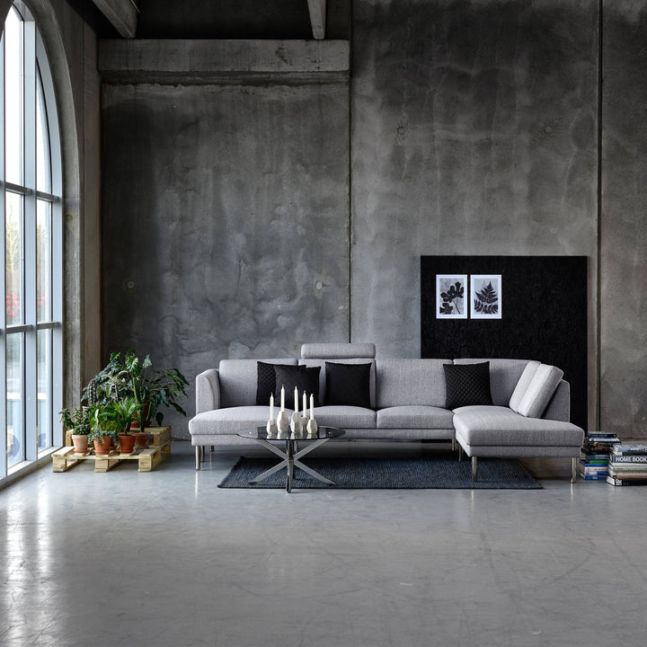 Heaven Round Coffee Table with Glass Top and Chrome Legs - TidySpaces