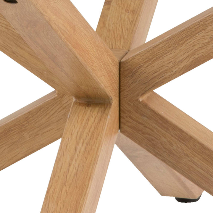 Heaven Round Coffee Table with Smoked Glass Top and Oak Legs - TidySpaces