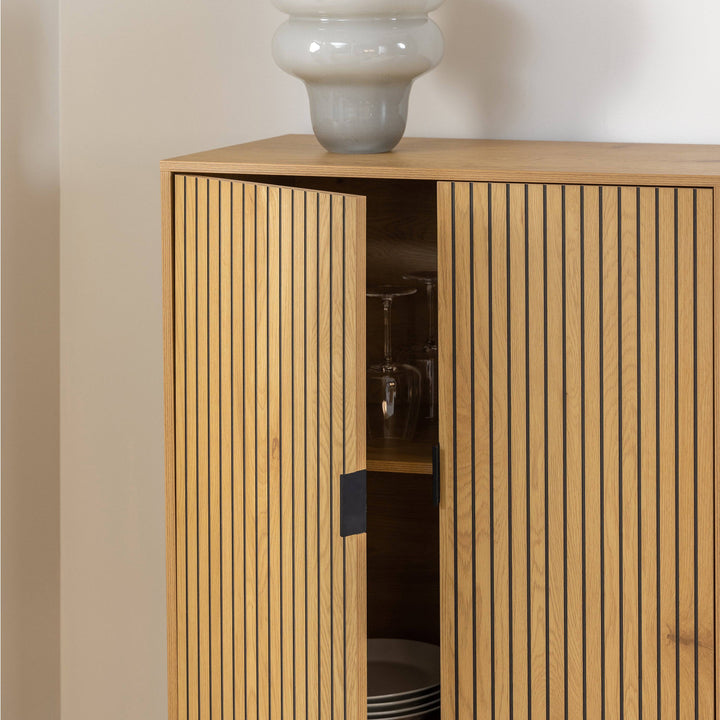 Jaipur Cabinet with 2 doors in Black - TidySpaces