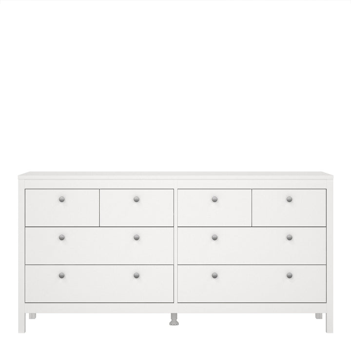 Madrid Double dresser 4+4 drawers in White - TidySpaces