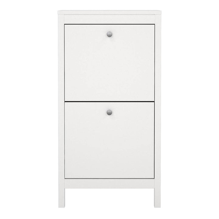 Madrid Shoe Cabinet 2 Flap Door White - TidySpaces
