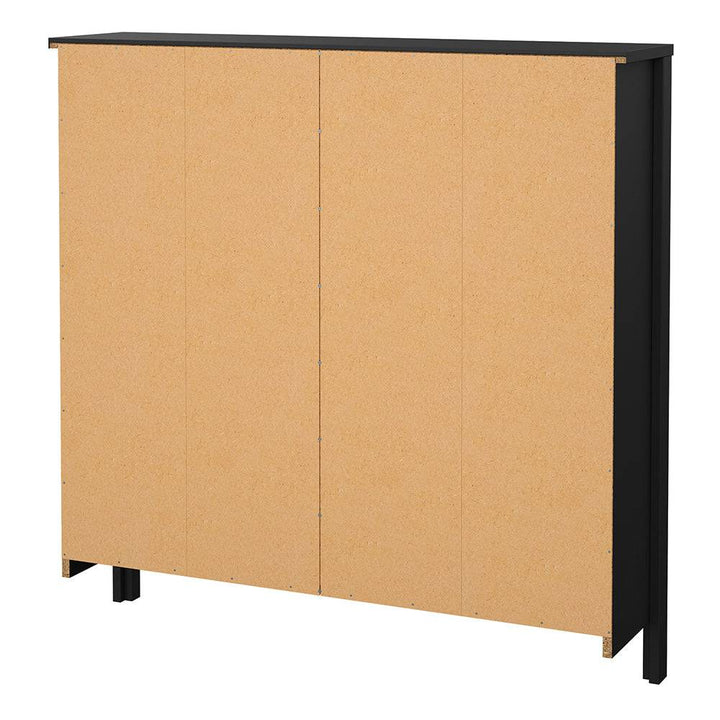 Madrid Shoe cabinet 4 Compartments in Matt Black - TidySpaces