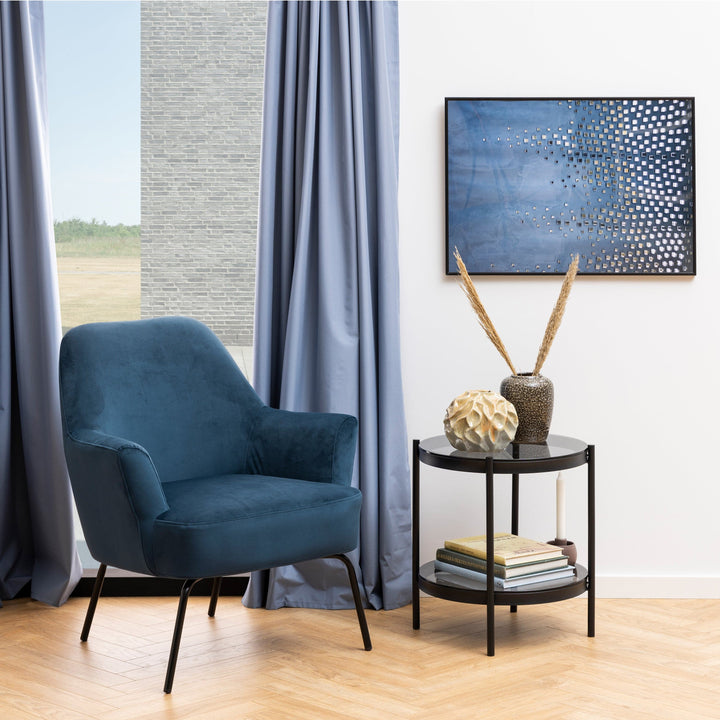 Melissa Lounge Chair in Navy Blue - TidySpaces