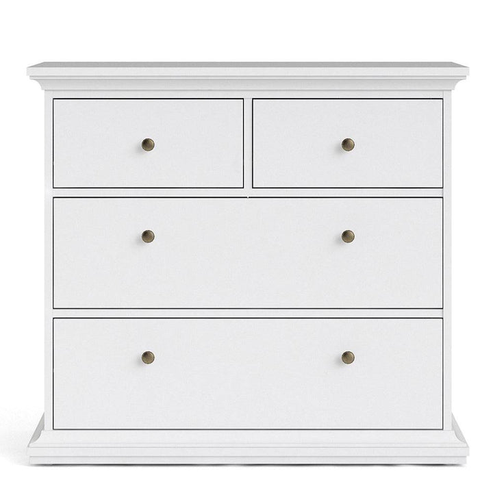 Paris Chest of 4 Drawers in White - TidySpaces