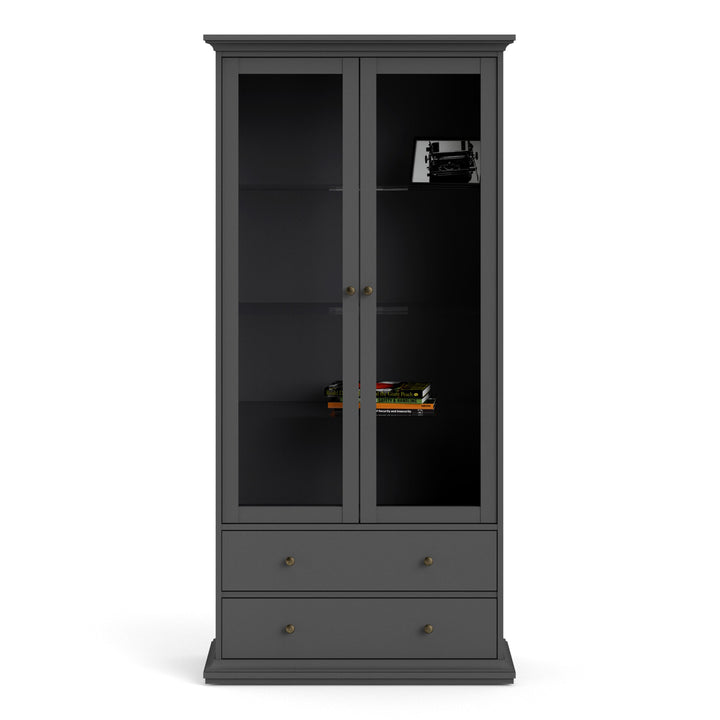 Paris China cabinet in Matt Grey - TidySpaces