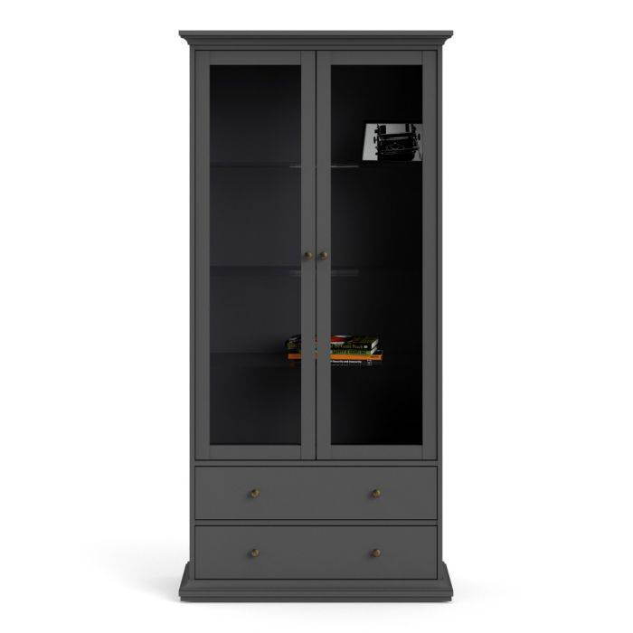 Paris China cabinet in Matt Grey - TidySpaces