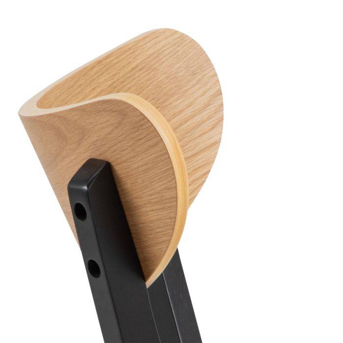 Roxby Dining Chairs in Black and Oak Set of 2 - TidySpaces