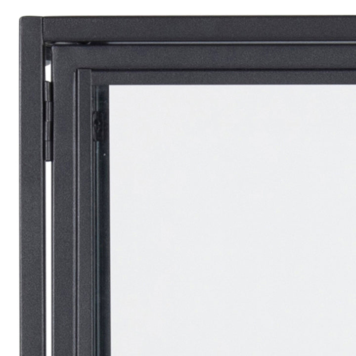 Seaford 2 Glass Door Display Cabinet in Black - TidySpaces