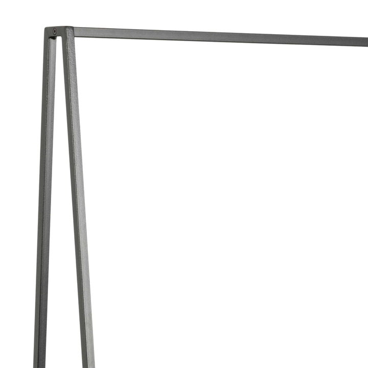 Seaford Black Metal Clothes Rack with 2 Oak Shelves - TidySpaces