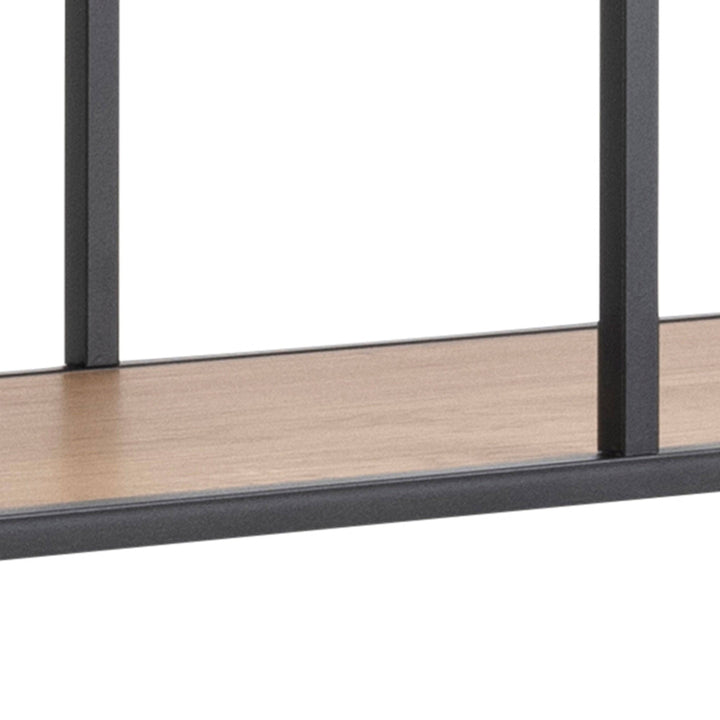 Seaford Bookcase with 1 Drawer and 5 Shelves in Black and Oak - TidySpaces