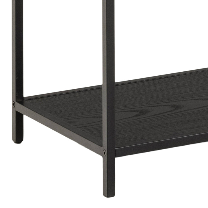 Seaford Bookcase with 4 Shelves in Black - TidySpaces