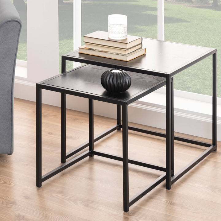 Seaford Nest of Tables in Ash Black - TidySpaces