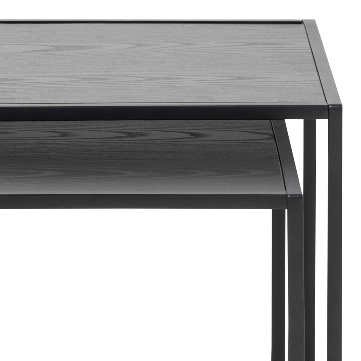Seaford Nest of Tables in Ash Black - TidySpaces