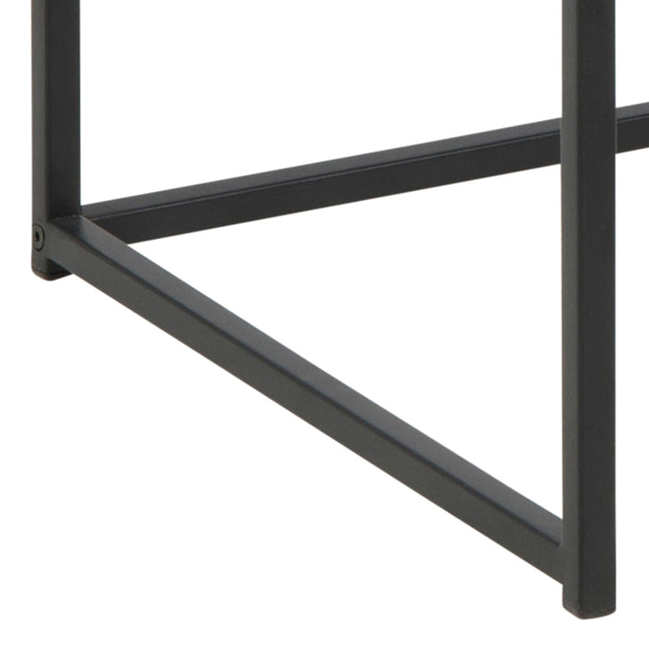 Seaford Office Desk in Black & Oak - TidySpaces