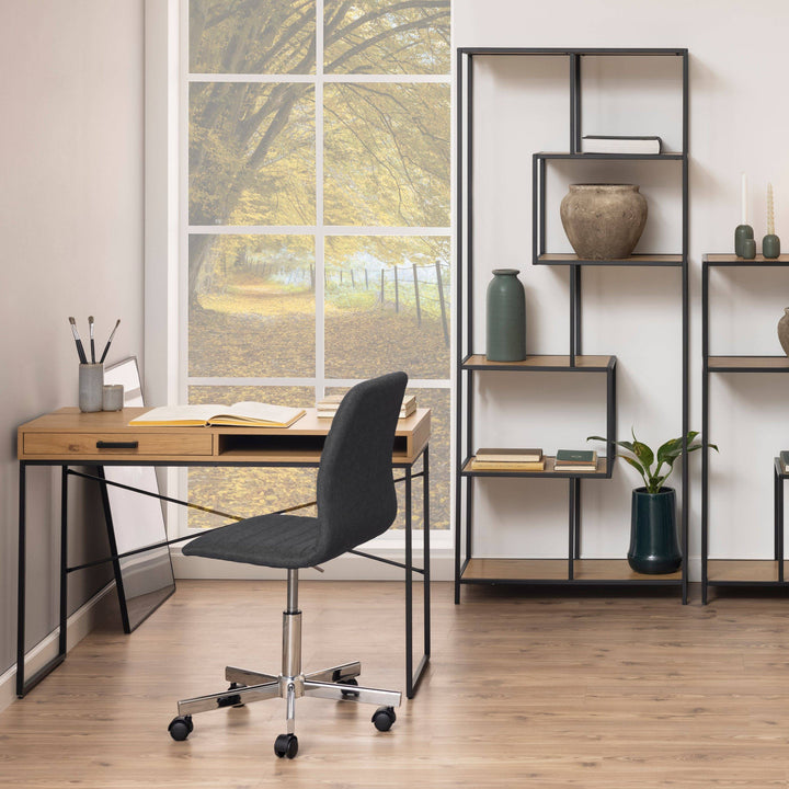 Seaford Office Desk with 1 Drawer in Oak - TidySpaces