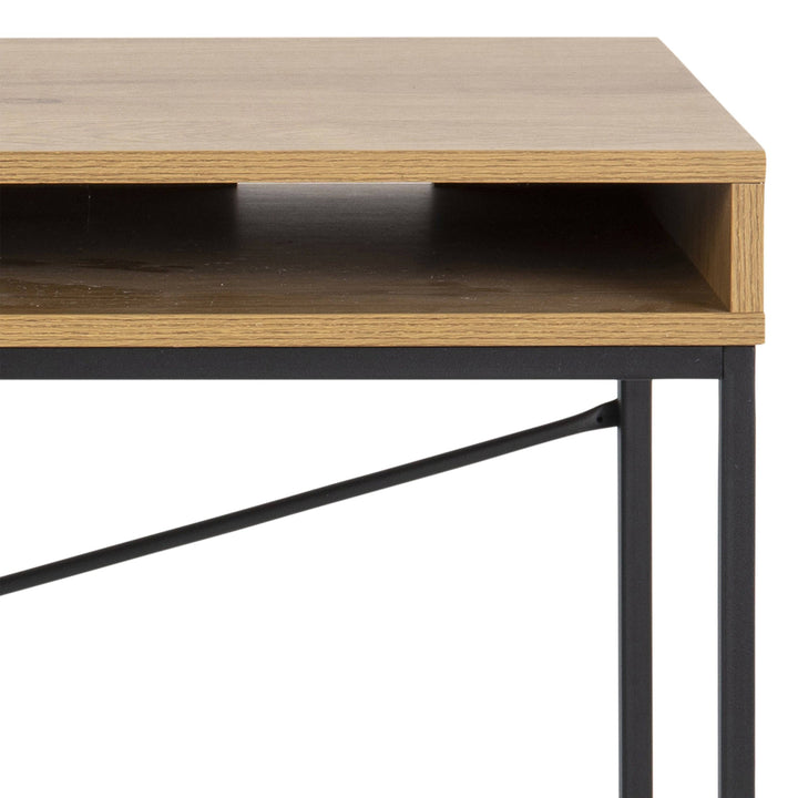 Seaford Office Desk with 1 Drawer in Oak - TidySpaces