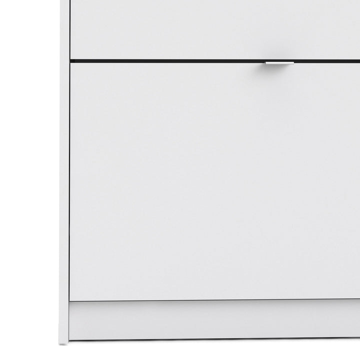 Shoes Shoe cabinet w. 2 tilting doors and 1 layer in White - TidySpaces