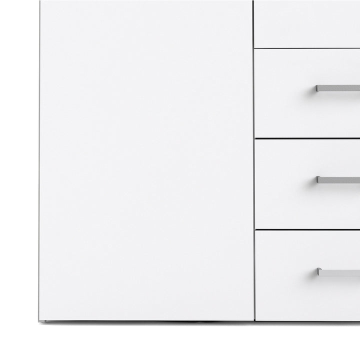 Space Wardrobe - 4 Doors 3 Drawers in White 2000 - TidySpaces