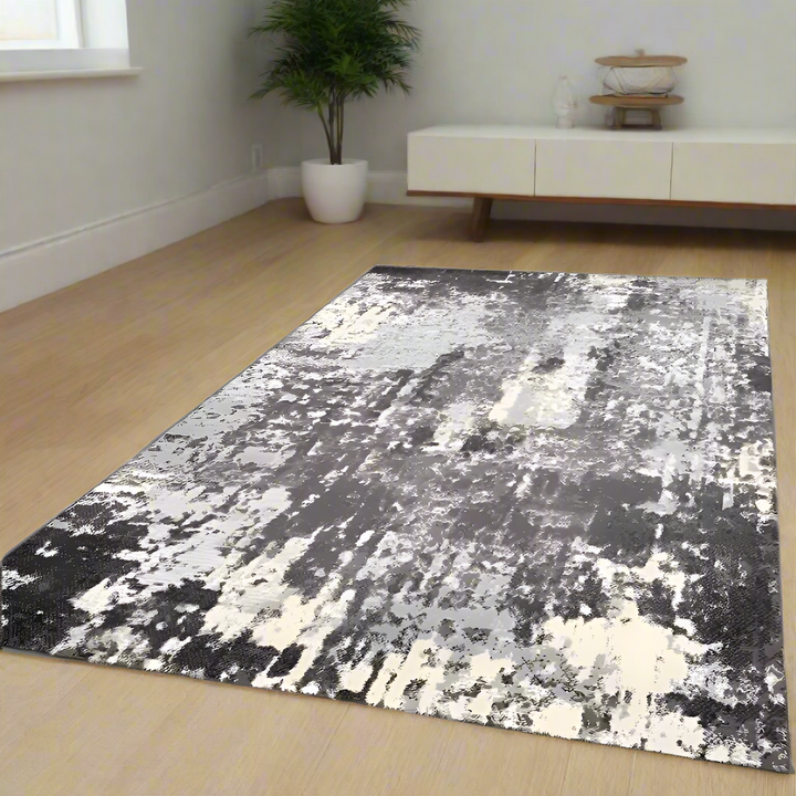 Marble Abstract Rug Distressed Pattern Soft Carpet - TidySpaces