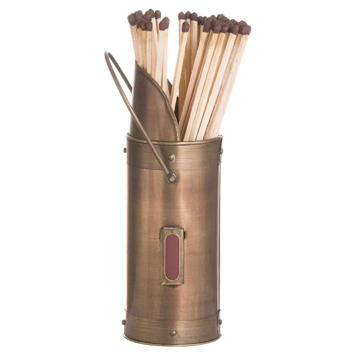 Matchstick Holder With 60 Matches in Antique Bronze, Antique Pewter, and Black