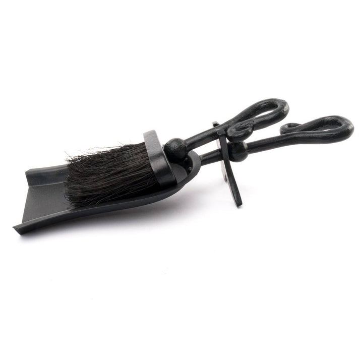 Black Crook Handled Hearth Tidy BLACK METAL - TidySpaces
