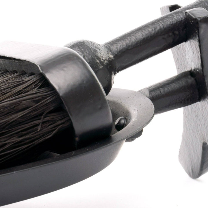 Black Crook Handled Hearth Tidy - TidySpaces