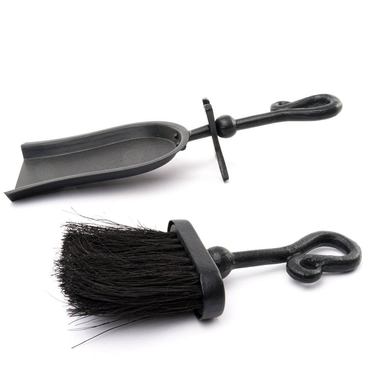 Black Crook Handled Hearth Tidy - TidySpaces
