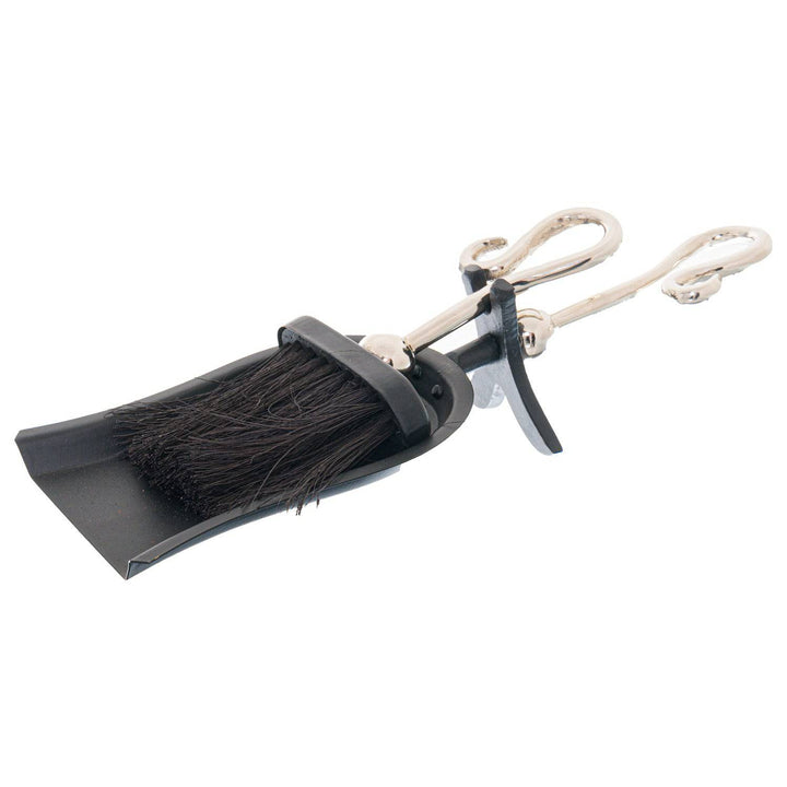 Chrome Crook Handled Hearth Tidy SILVER METAL - TidySpaces