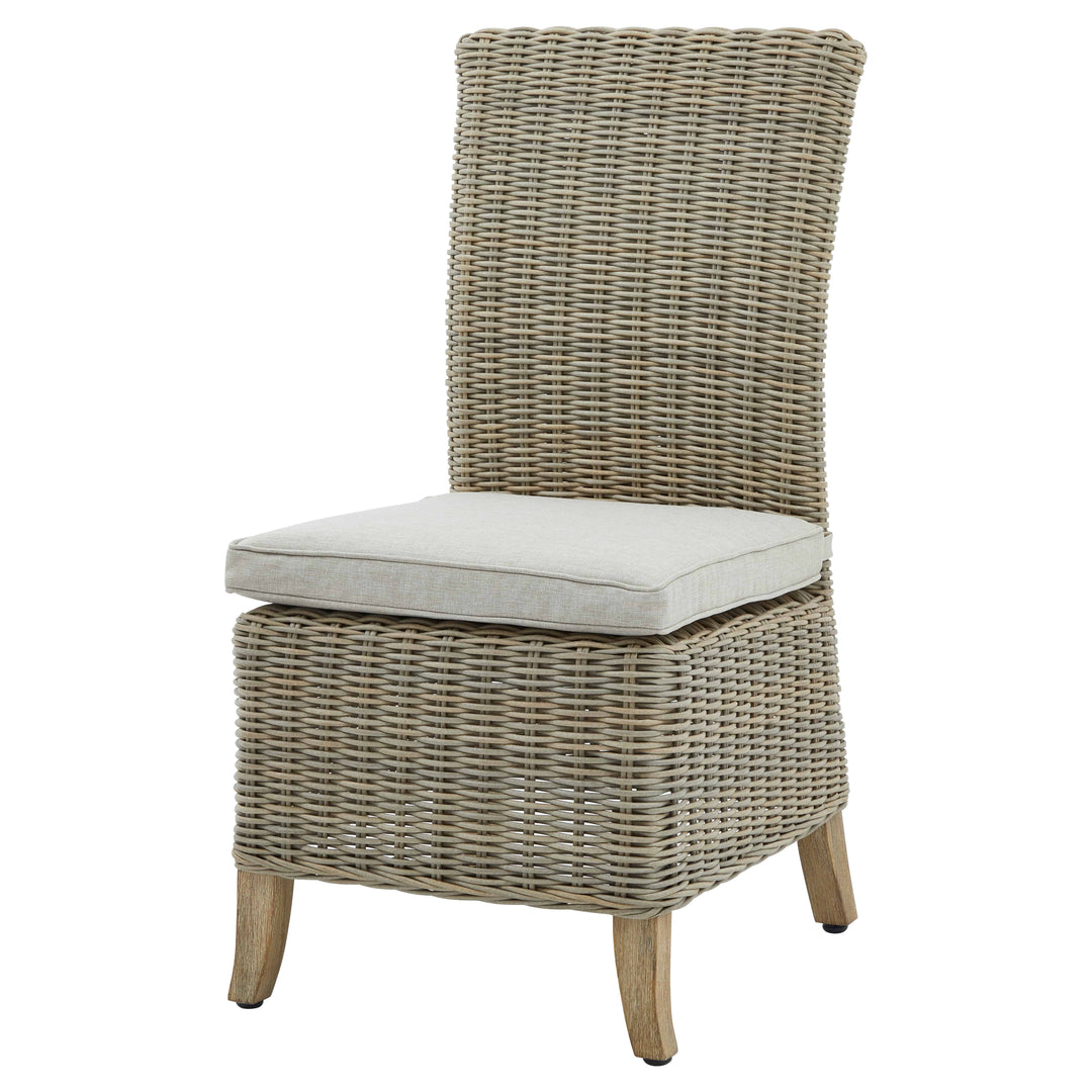 Capri Collection Outdoor Dining Chair BEIGE METAL - TidySpaces