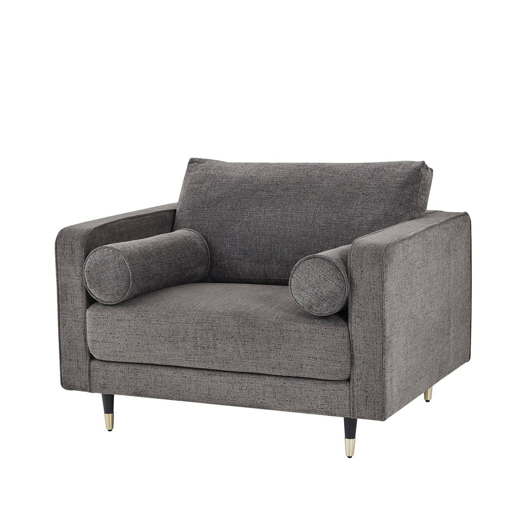 Hampton Grey Large Arm Chair GREY FABRIC - TidySpaces