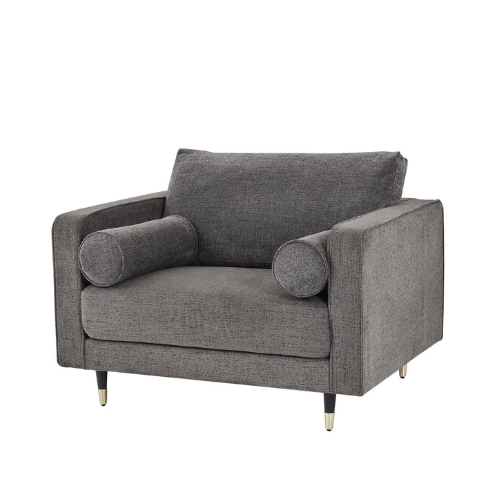 Hampton Grey Large Arm Chair GREY FABRIC - TidySpaces