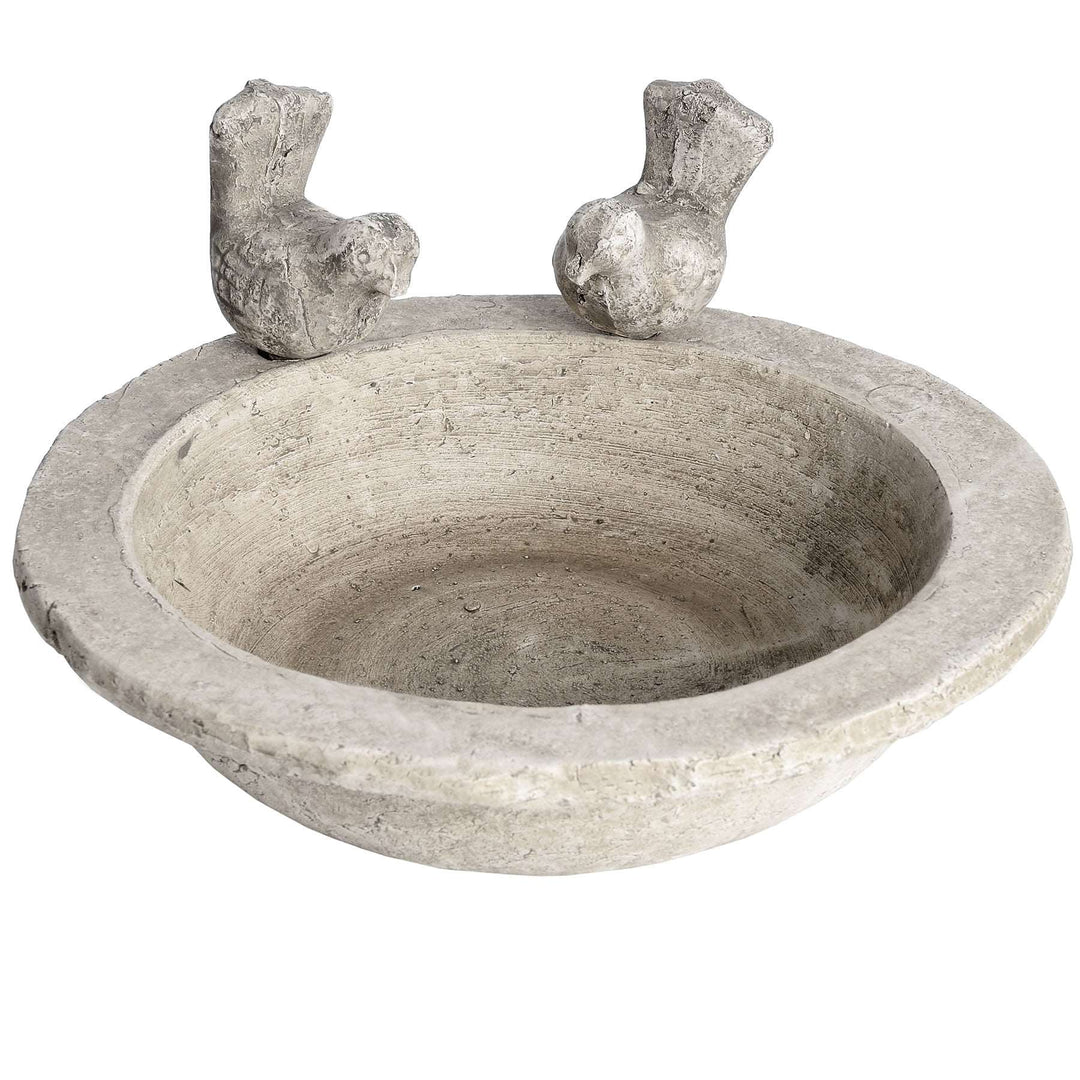Bird Bath Small CREAM STONE - TidySpaces