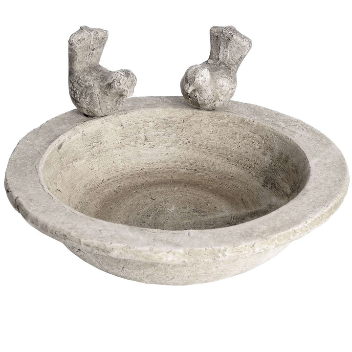 Bird Bath Small CREAM STONE - TidySpaces