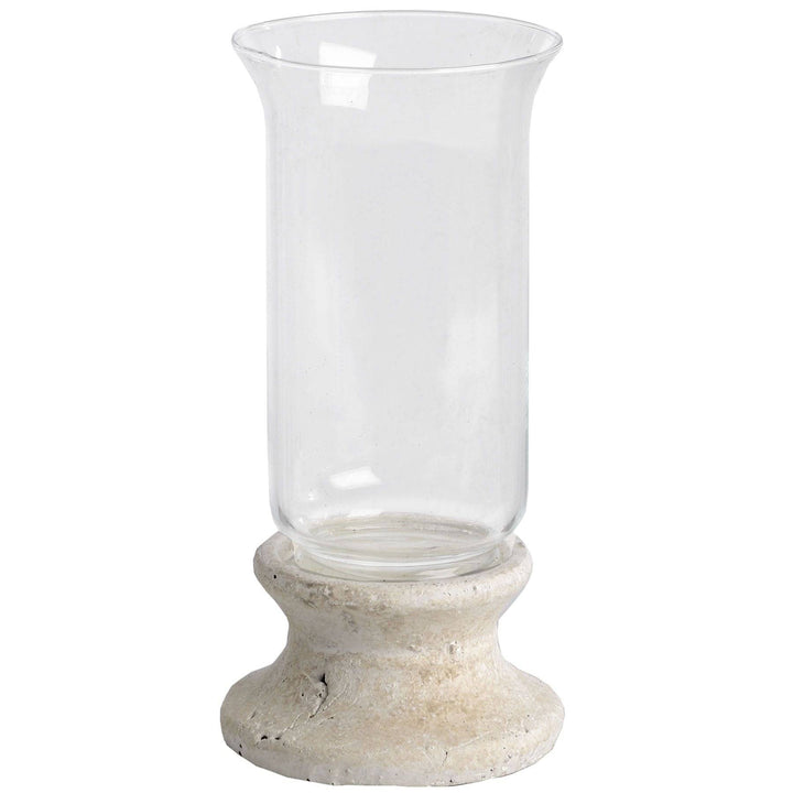 Stone Based Hurricane Lantern CREAM STONE - TidySpaces