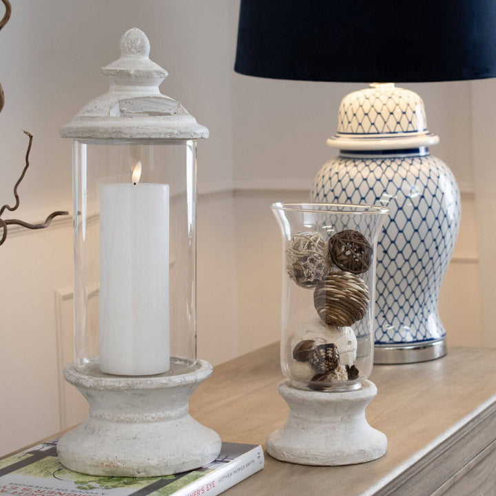 Stone Based Hurricane Lantern - TidySpaces