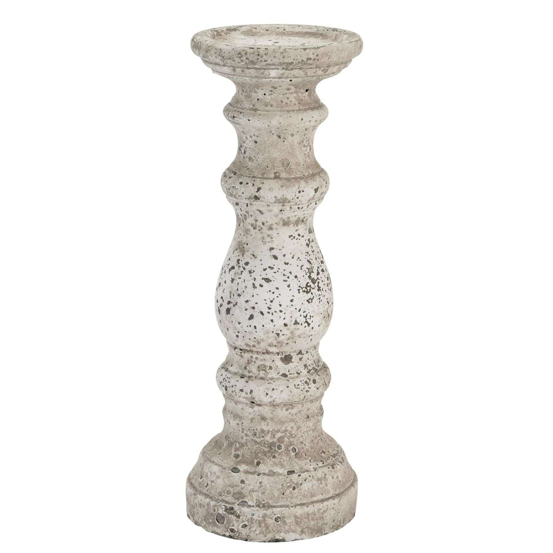Large Stone Ceramic Column Candle Holder STONE CERAMIC - TidySpaces