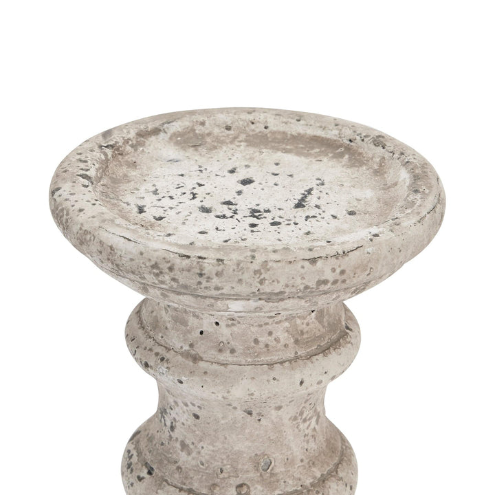 Small Stone Ceramic Column Candle Holder - TidySpaces
