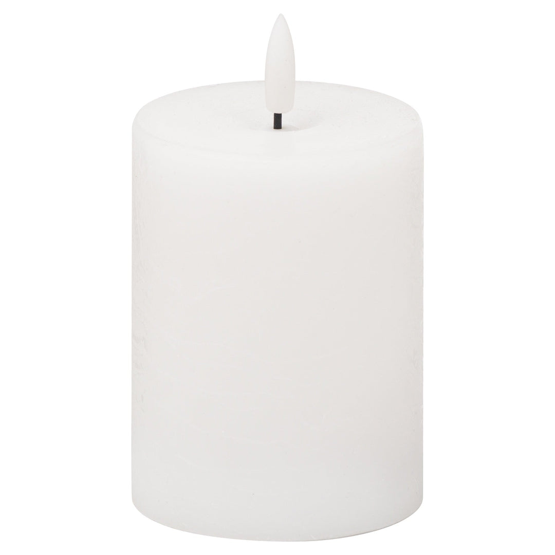 Luxe Collection Natural Glow 3x4 LED White Candle WHITE PLASTIC - TidySpaces