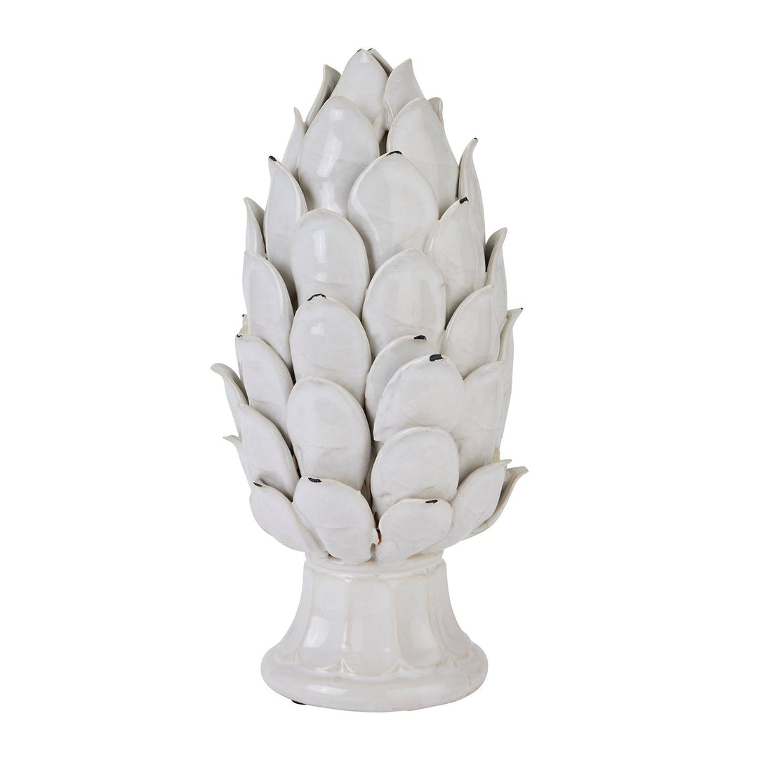 Large Ivory Chianti Artichoke WHITE CERAMIC - TidySpaces