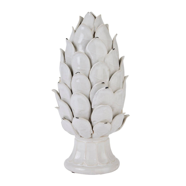 Large Ivory Chianti Artichoke WHITE CERAMIC - TidySpaces