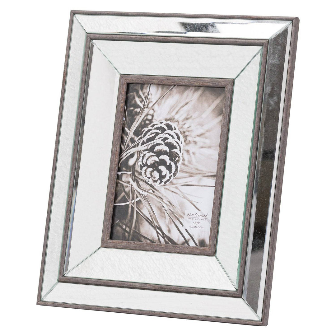 Tristan Mirror And Wood 5X7 Frame BROWN WOOD - TidySpaces