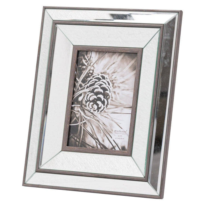 Tristan Mirror And Wood 5X7 Frame BROWN WOOD - TidySpaces