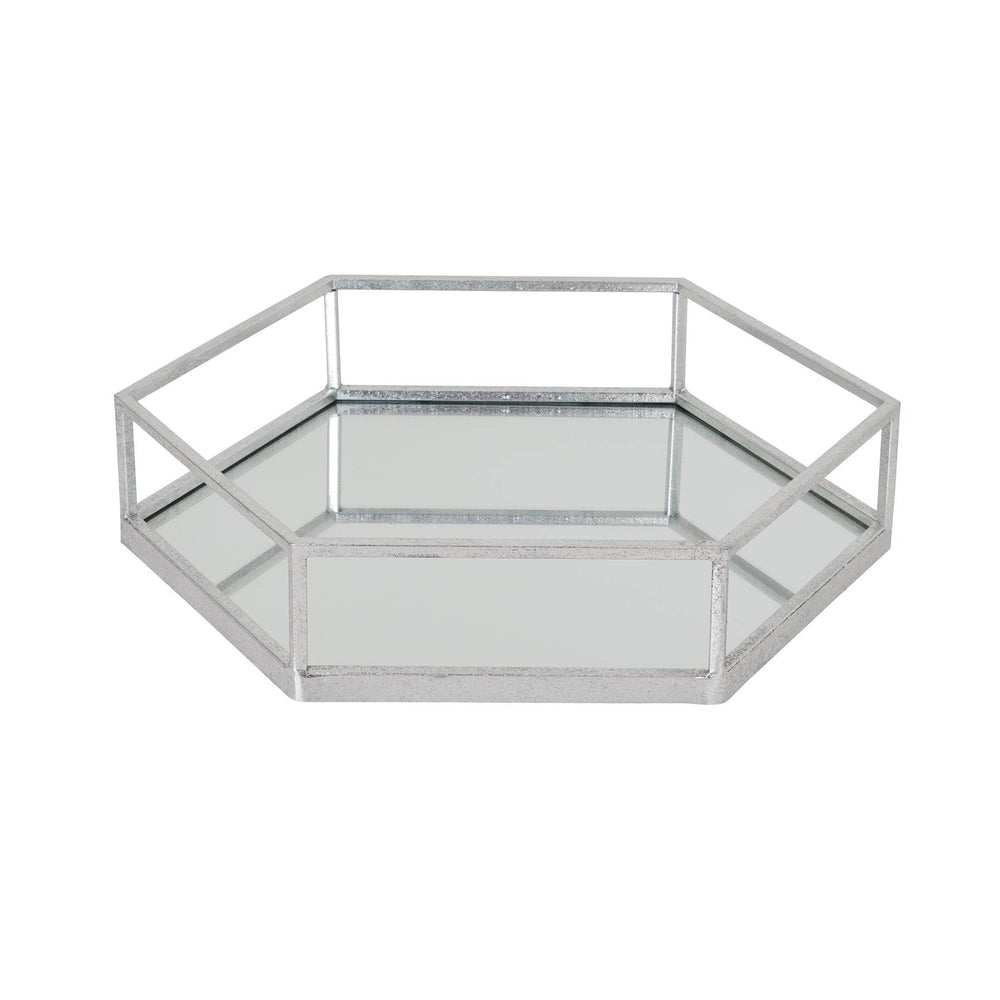 Silver Hexagon Set Of Two Trays - TidySpaces