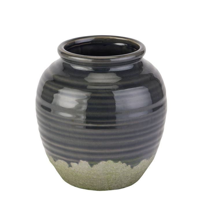 Seville Collection Navy Squat Vase CERAMIC - TidySpaces