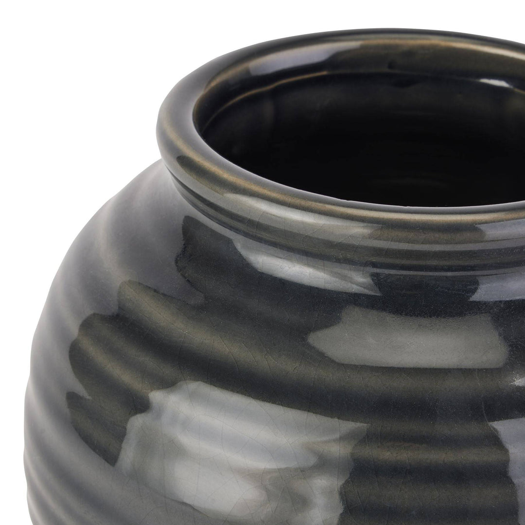 Seville Collection Navy Squat Vase - TidySpaces